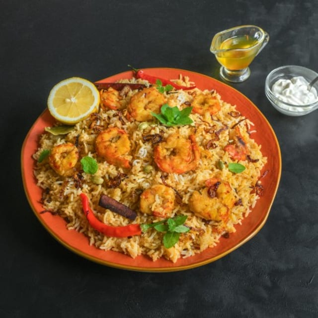 Shrimp Biryani.